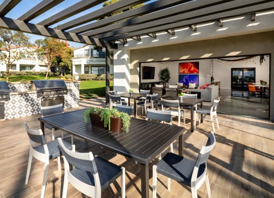Seacrest BBQ Poolside Dining with Bar Seating and Gas Grills