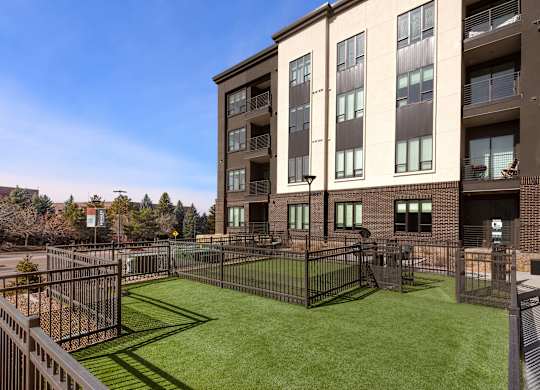 Gated On-Site Dog Run with Open Play Areas and Safety Features