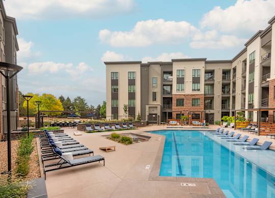 Resort Style Pool and Cabanas