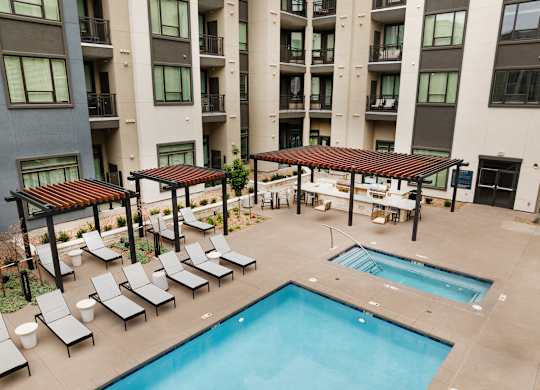 Luxury Swimming Pool with Cabanas