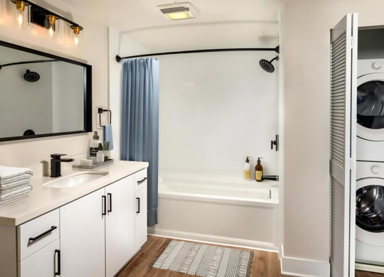Venice on Rose Apartments Bathroom Modern Bathrooms with Full Size W.D