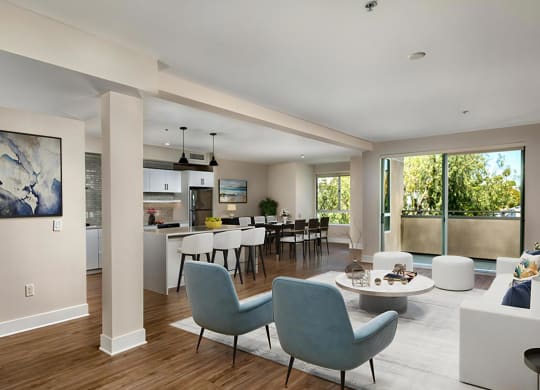 Venice on Rose Apartments Blinds Expansive Patio doors and Windows