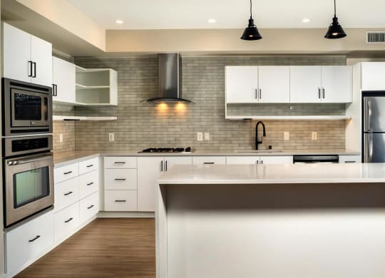 Venice on Rose Apartments Kitchen Large Open Kitchen with Gas Stove