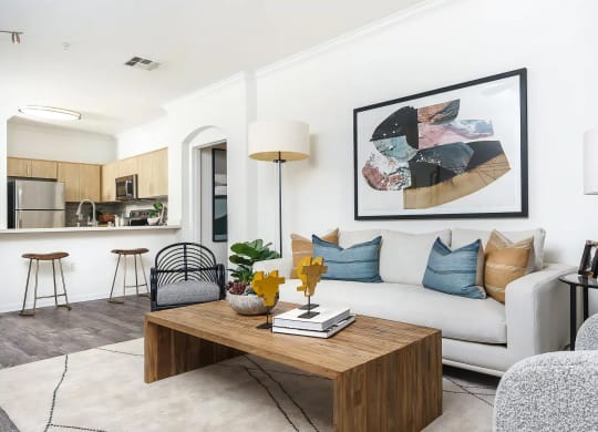 Breakfast Bar Connecting Kitchen and Living Areas