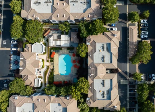 Aerial View of Villas at the Gardens with Expansive Outdoor Amenities