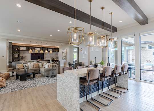 Lounge Area With Bar Seating