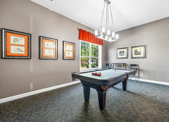 play a game of pool in the game room of your home