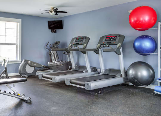 the gym at the flats at big tex apartments