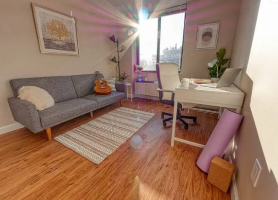 Renovated apartment living room