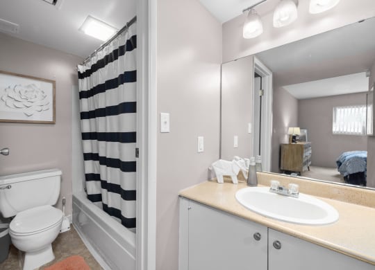 a bathroom with a toilet and a sink