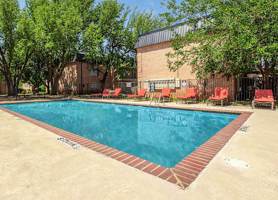 the swimming pool at our apartments