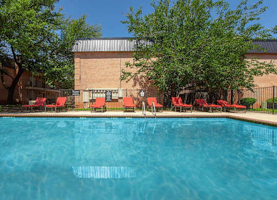 the swimming pool at our apartments