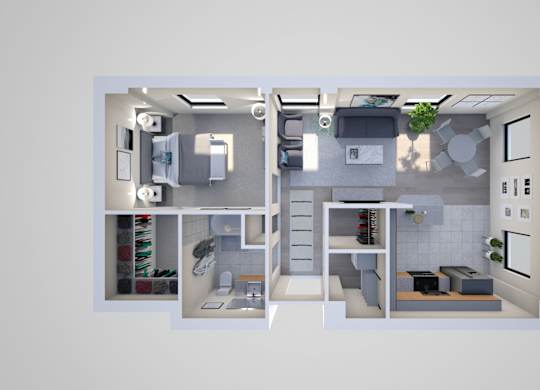 jefferson floor plan at Grand Wisconsin, Milwaukee, WI, 53203