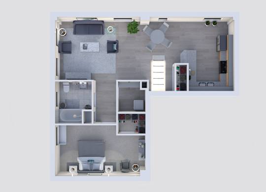 Apartment rental information of floor plan Kenilworth at Grand Wisconsin, Milwaukee