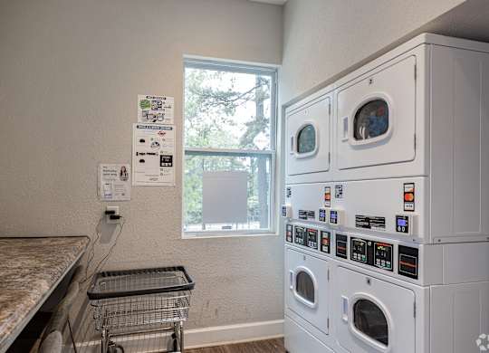 A Laundry Room With a Washer and Dryer at Avondale Place Apartments, Georgia, 30002