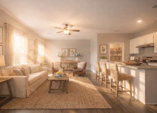 Bright Living Room at Club Villas Apartments, Kathleen
