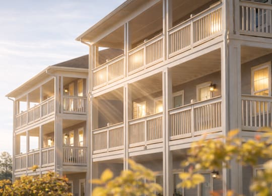 Building with balconies at Club Villas Apartments, Kathleen, 31047