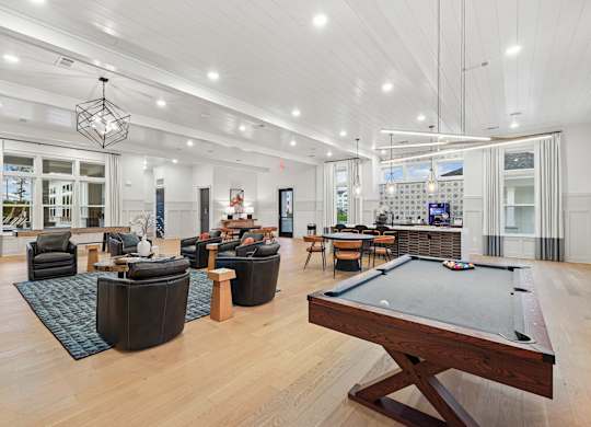 Clubroom With Billiards Table at The Beacon at 331 Apartments, Santa Rosa Beach, FL, 32459