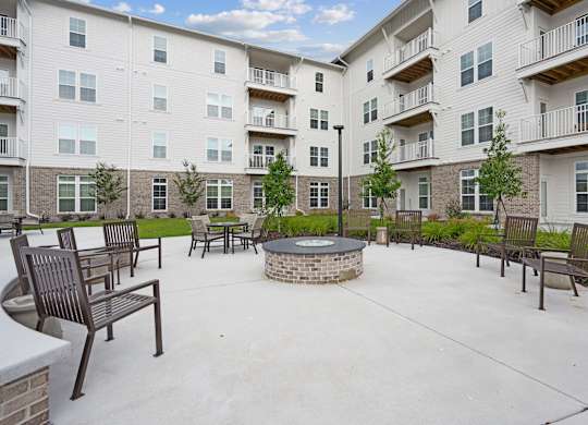 Patio with a fire pit at The Leo Myrtle Beach, Myrtle Beach, 29579