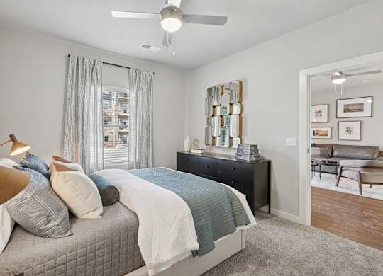 Primary Bedroom at The SoHo Luxury Apartments, Raleigh, NC