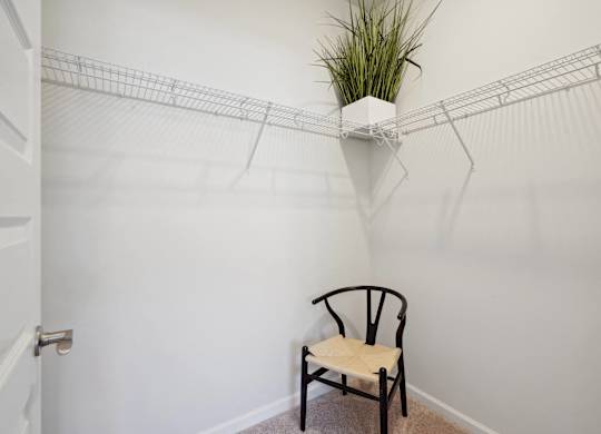 Walk-in closet at The Meadows, Bloomingdale