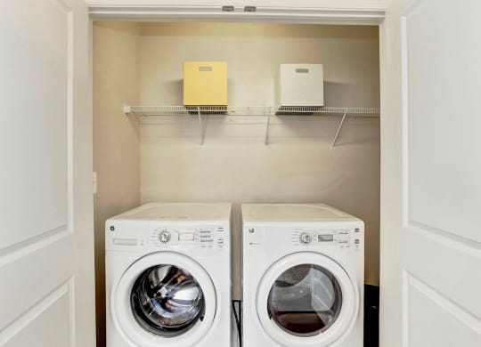 In-home washer and dryer at the Flats at Neabsco