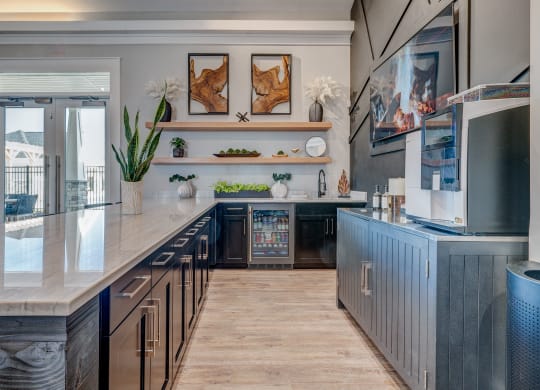 Overlook at Riverside Clubhouse Kitchen and Island