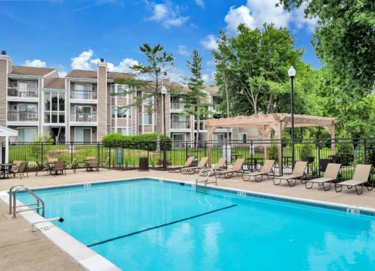 the swimming pool at our apartments