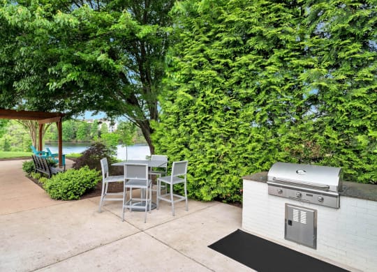 The picnic/grill area at Waterside at Reston.