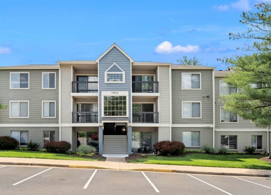Exterior view of a building at Waterside at Reston.