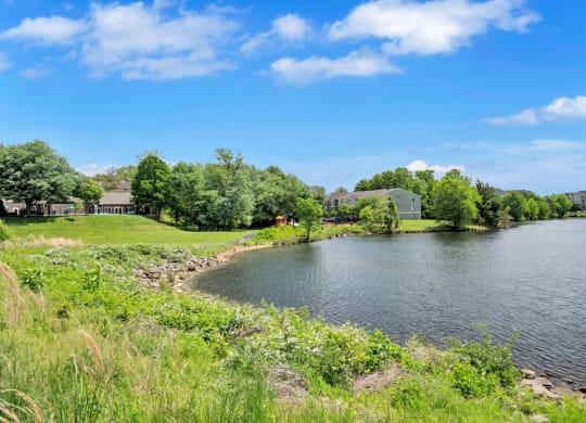 Views of the lake at Waterside at Reston.