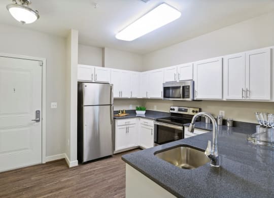 Open layout kitchen at The Flats at Neabsco