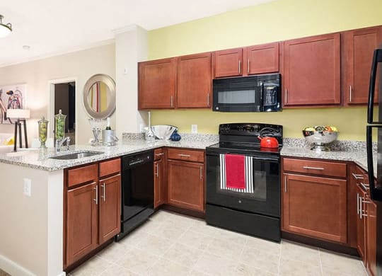 Classic kitchen at the Flats at Neabsco