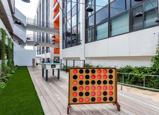 Mission Lofts outdoor checkers game