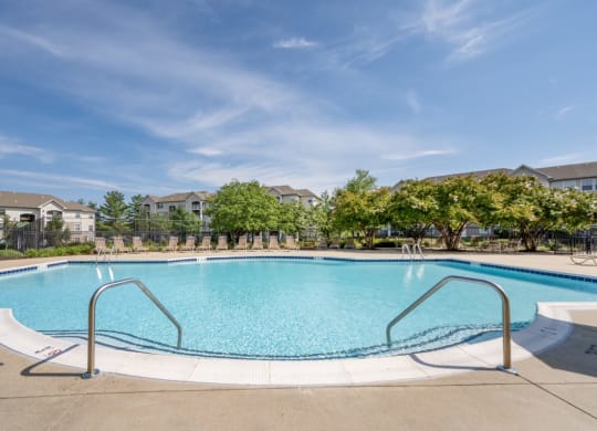 the swimming pool at the preserve at ballantyne commons apartments