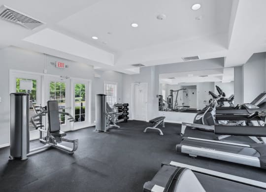 the gym at the runyon canyon apartments in prospect heights il