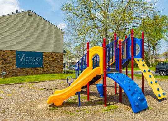 our playground is located in front of the building