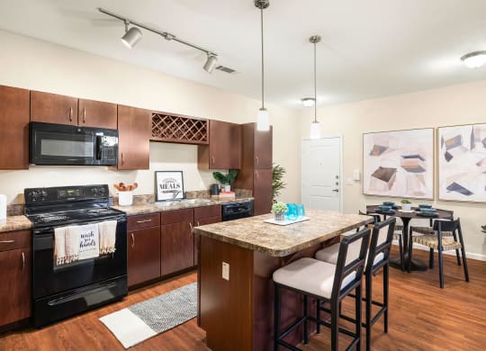 our apartments at the district feature a spacious kitchen and living room