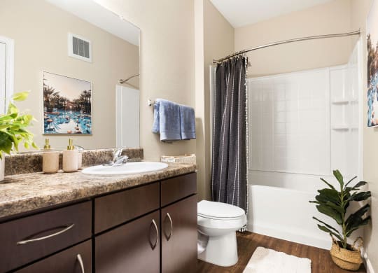 our apartments at the district feature a modern bathroom