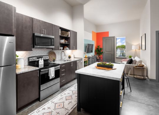 kitchen with stainless steel appliances