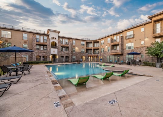 our apartments offer a swimming pool and outdoor patio
