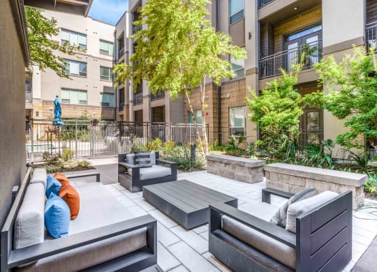 outdoor lounge area