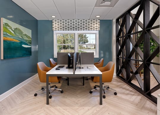 24-Hour Business Center with Computers and Wireless Printing