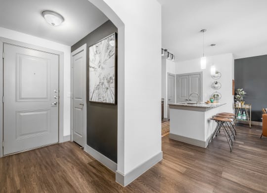 large entry allows for a separation from front door to the rest of your home.