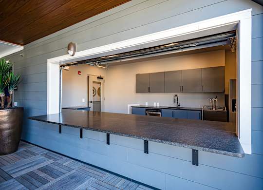 a garage door opens to a kitchen