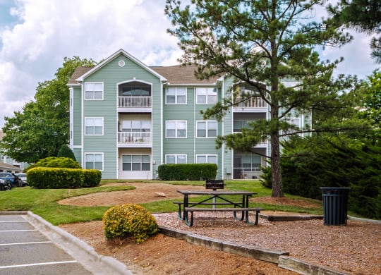our apartments offer a park with a picnic table