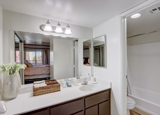 Bathroom with Vanity at Glen at Mesa Apartments, Mesa