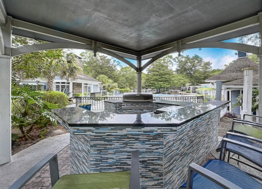 Gazebo with BBQ Grills at St. Johns Forest Apartments, Florida, 32277