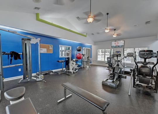 the apartments at masse corner 205 fitness room at St. Johns Forest Apartments, Florida, 32277