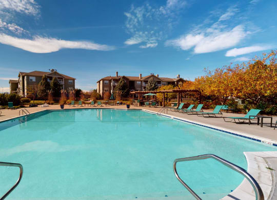 Outdoor Pool and Sundeck at Heritage at Stone Mountain, Northglenn, Colorado 80233